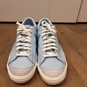 Nike Blue and White Low-Top Sneakers